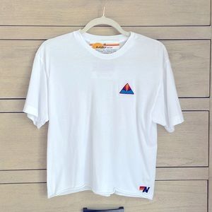 Aviator Nation White Pyramid Boyfriend Tee